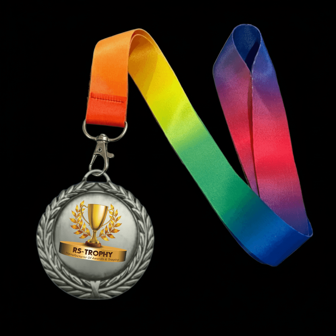 เหรียญรางวัลโลหะสำเร็จรูป: เหรียญรางวัลโลหะสีเงินรมดำ