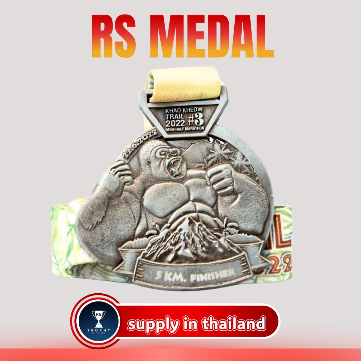 เหรียญรางวัลซิงค์อัลลอย: KHAO KHEOW TRAIL 2022