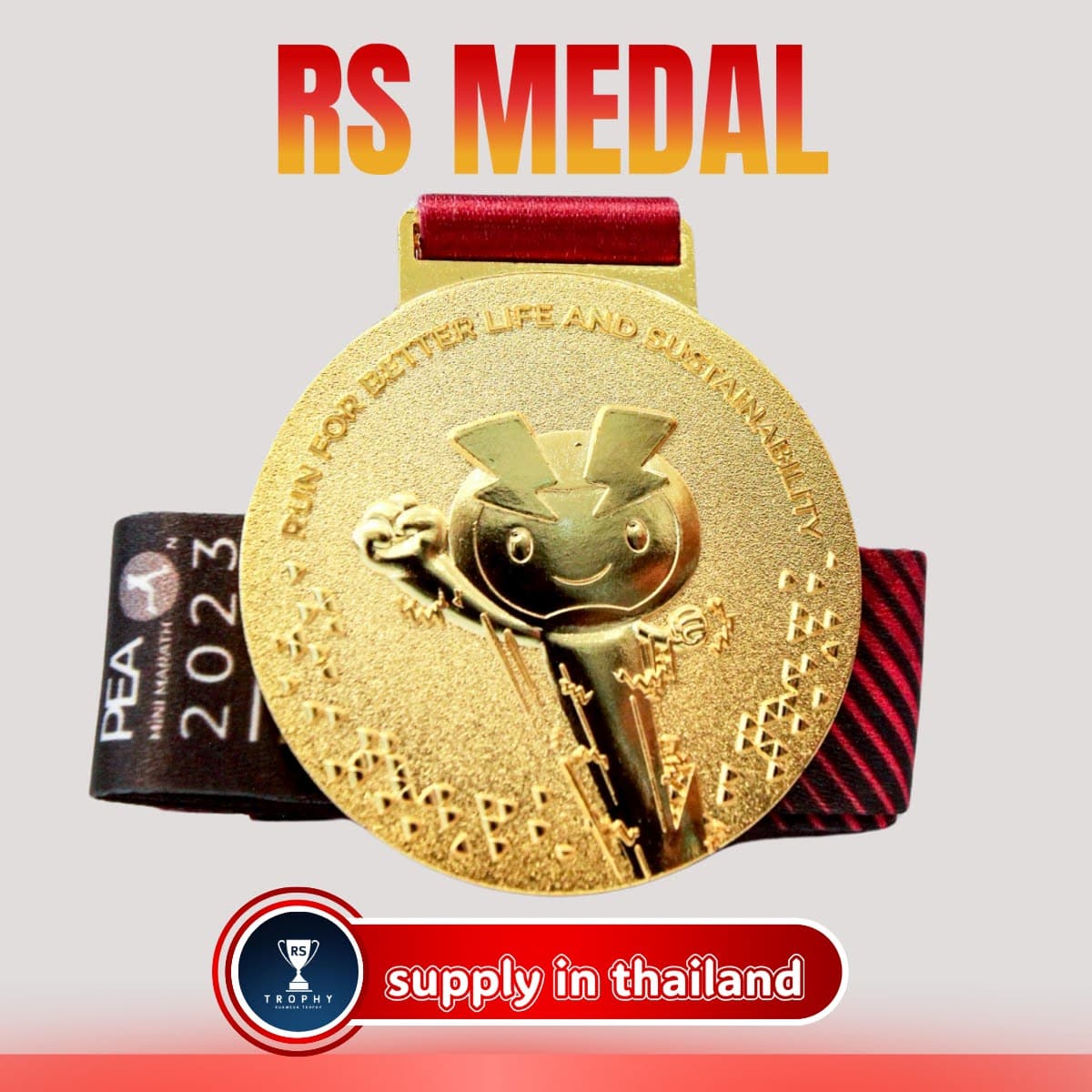 เหรียญรางวัลซิงค์อัลลอย: RUN FOR BETTER LIFE AND SUSTAINABILITY