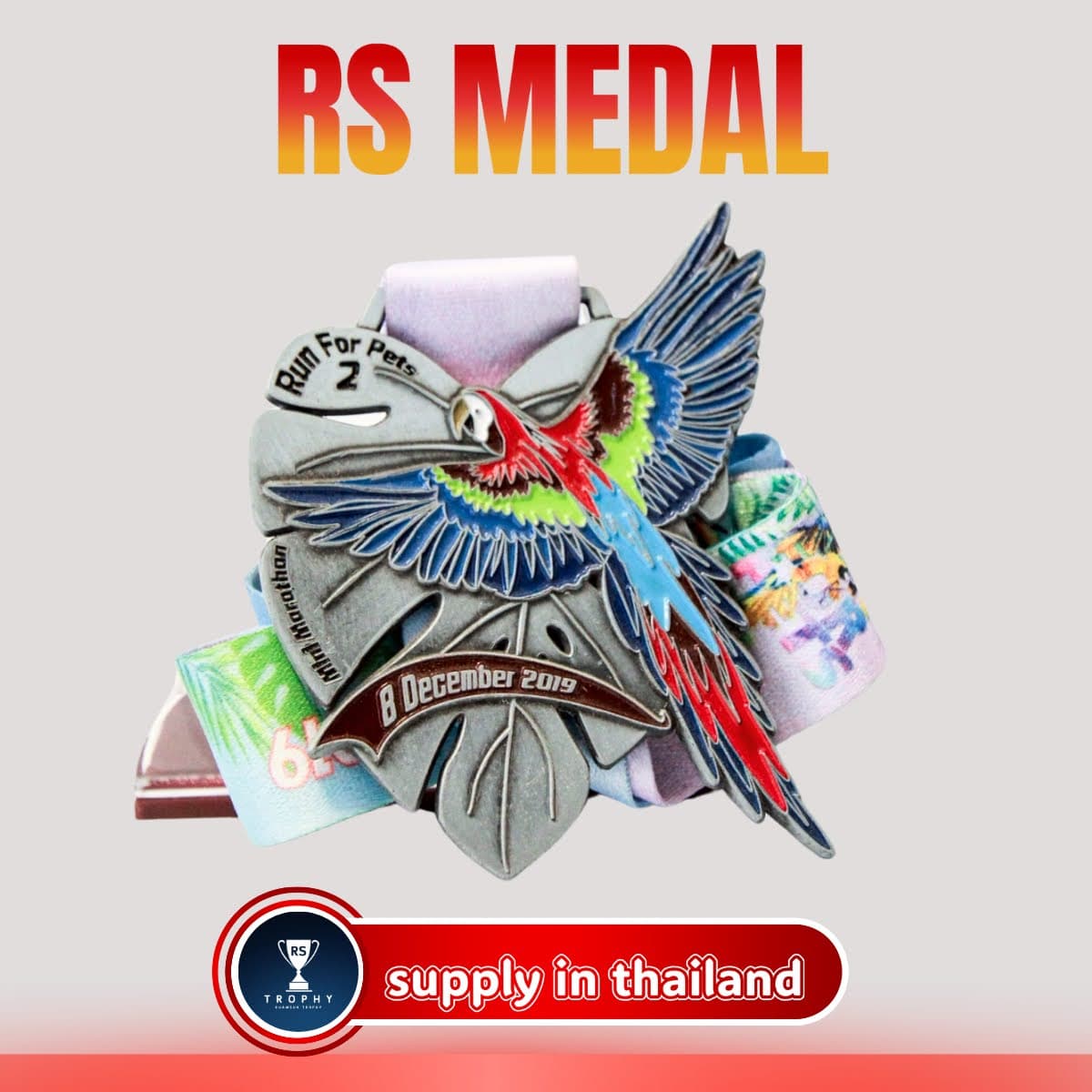 เหรียญรางวัลซิงค์อัลลอย: RUN FOR PETS 2 MINIMARATHON